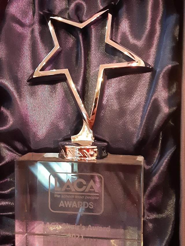 A photo of Karen's special award.