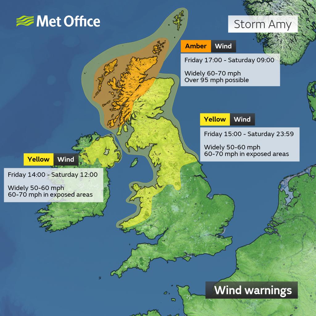 Storm Amy - Service Updates