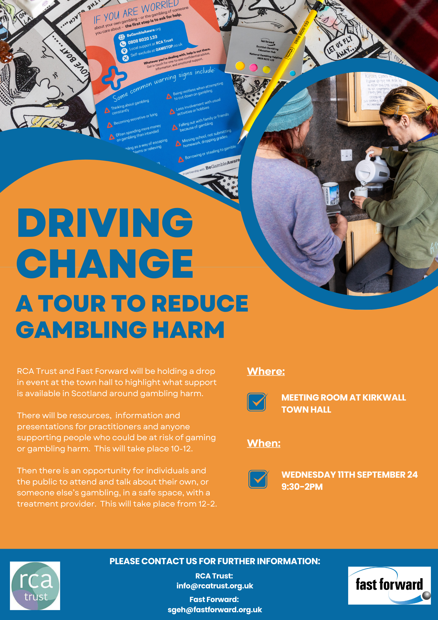 “Driving Change – a Tour to Reduce Gambling Harm” is coming to Orkney 