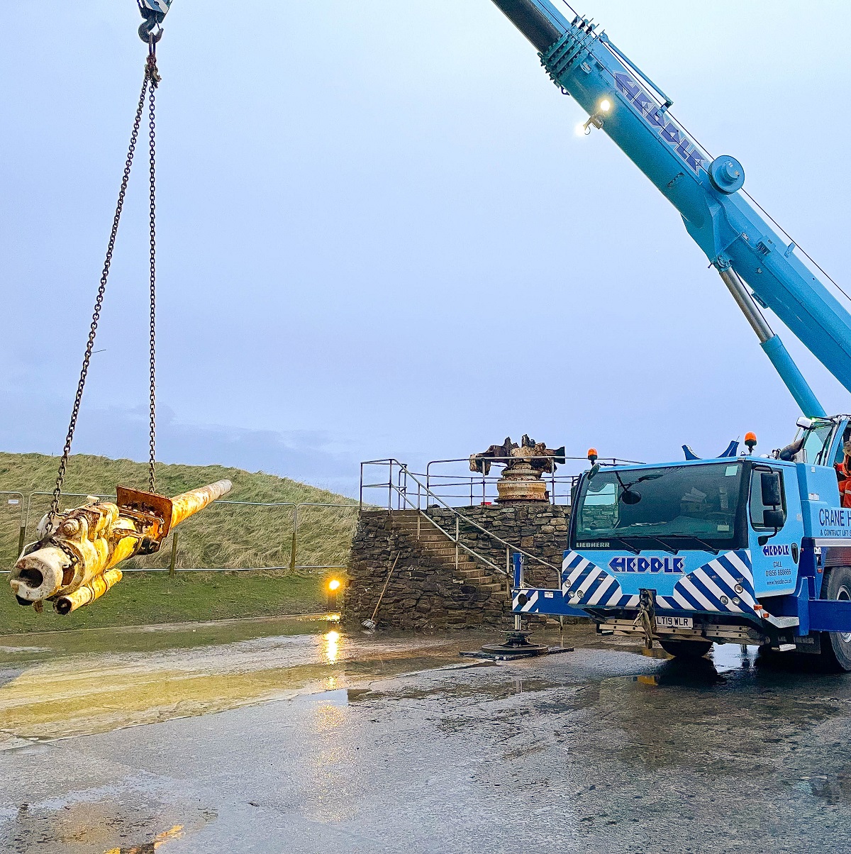 Labour of love as 100 year old naval guns are dismantled for conservation at Scapa Flow Museum